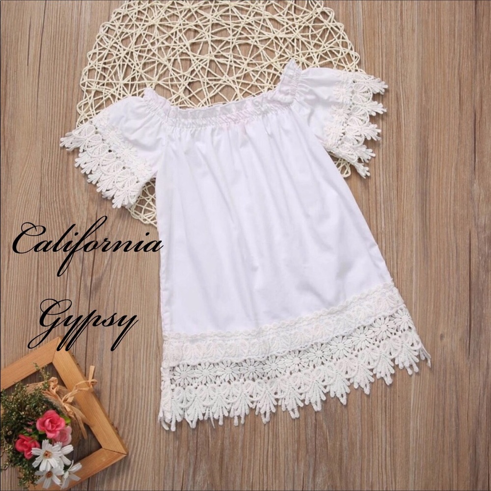 Boho Crochet Lace Baby Bohemian Tunic Dress🌸 - Picture 2 of 7